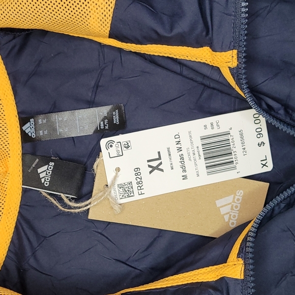 💰NWT! ADIDAS ▪︎ MEN'S NAVY WINDBREAKER JACKET ▪︎ SIZE XL - Picture 9 of 9